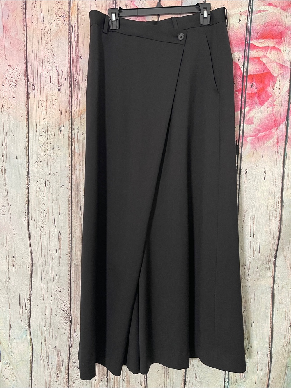 COS Black Wrap-Front Pants Trousers 12